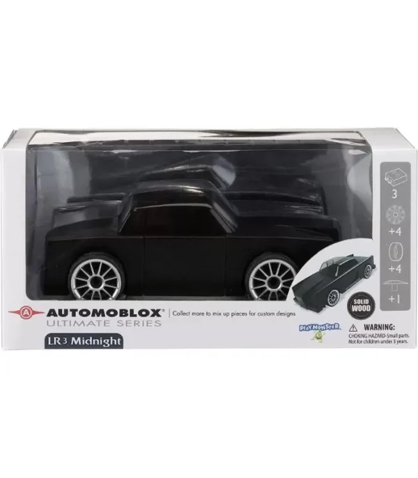 Automoblox Ultimate LR-3 Midnight — Wooden Mix-and-Match Car